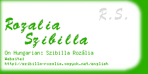 rozalia szibilla business card